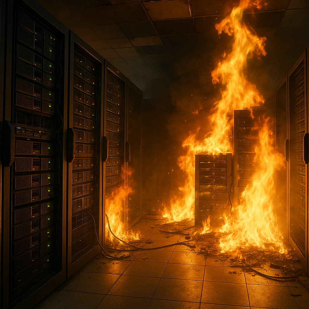 Eine IT-Krise kann viele Ursachen haben (KI-generiertes Bild (ChatGPT, 2025)