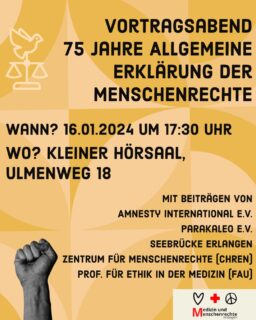 Zum Artikel "Vortragsabend 75 Jahre Allgemeine Erklärung der Menschenrechte"