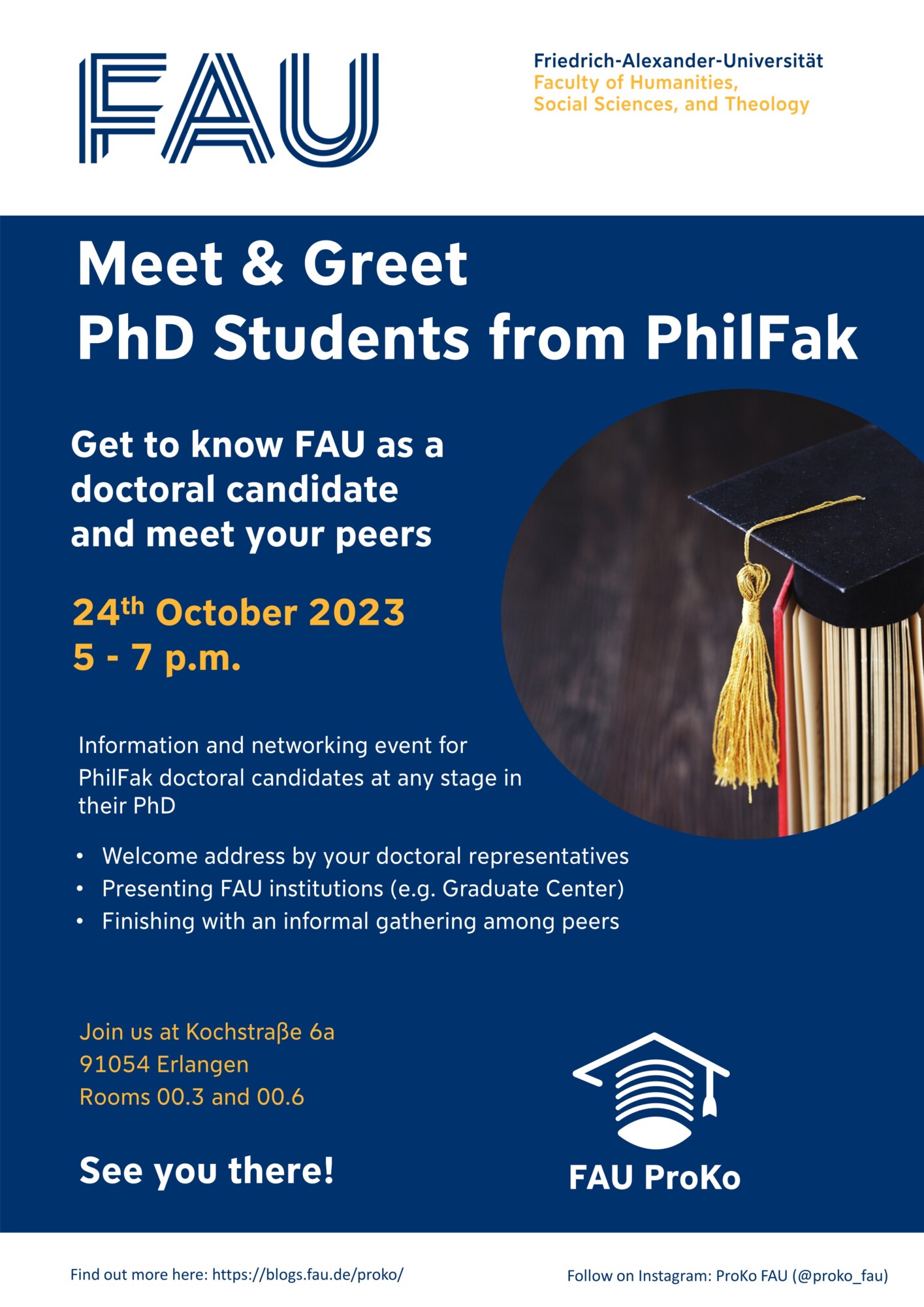 Towards entry "Meet & Greet for Doctoral Candidates from PhilFak – 24.10.2023"