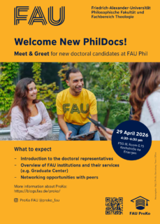 Towards entry "Meet & Greet for new doctoral candidates at FAU Phil"